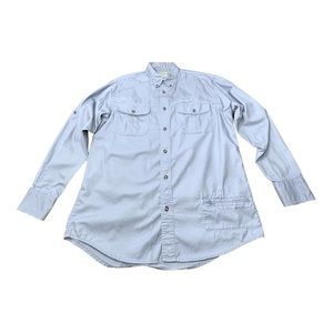 . Cabela’s Legendary Quality Shirt Long Sleeve Button Up Light Blue Men’s Size M